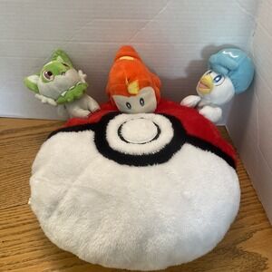 Pokemon Ichiban Kuji Piplup Turtwig Chimchar Plush Cushion Toy 40cm
